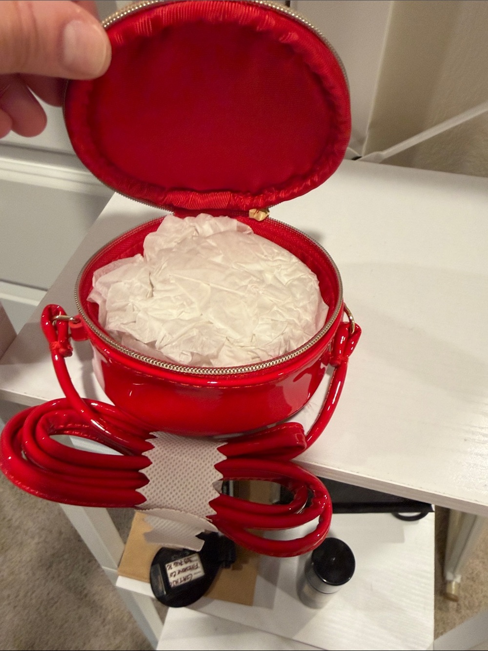 Marc Jacobs Red Patent Round Mini Bag - Picture 6 of 6